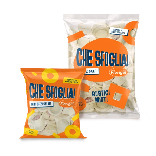 Confezione 500g e 1000g Rustici misti surgelati Florigel